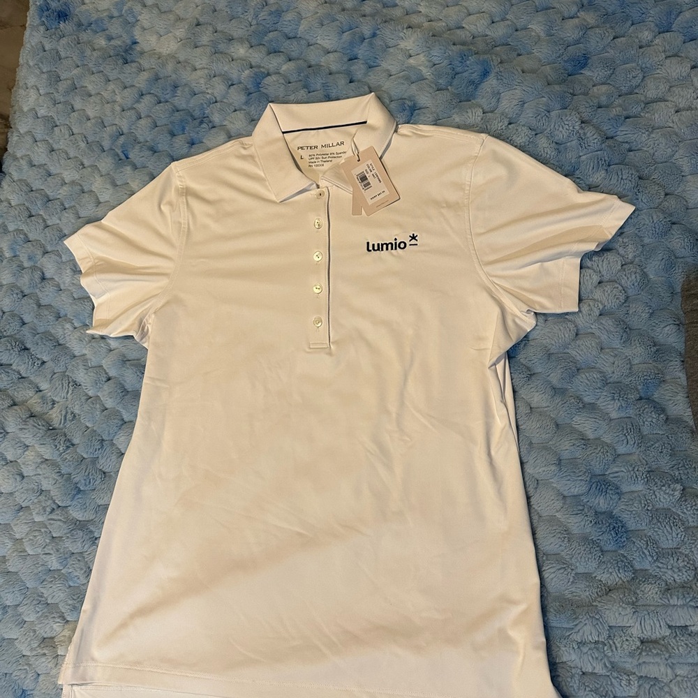 Peter Millar White Polo Shirt